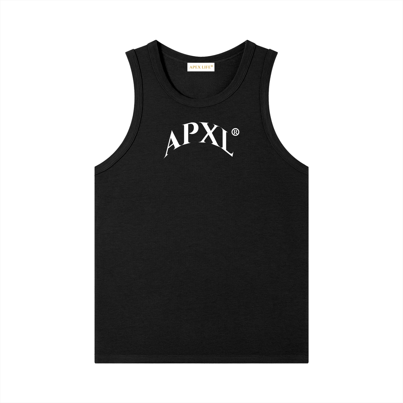 Apex Life® Summer Black Heavyweight Ribbed Tank Top