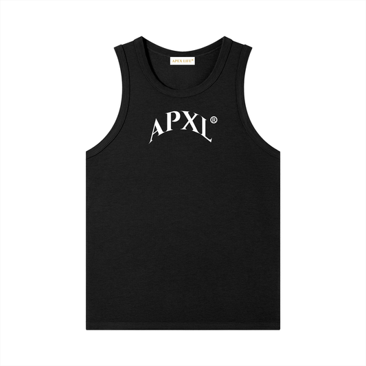 Apex Life® Summer Black Heavyweight Ribbed Tank Top