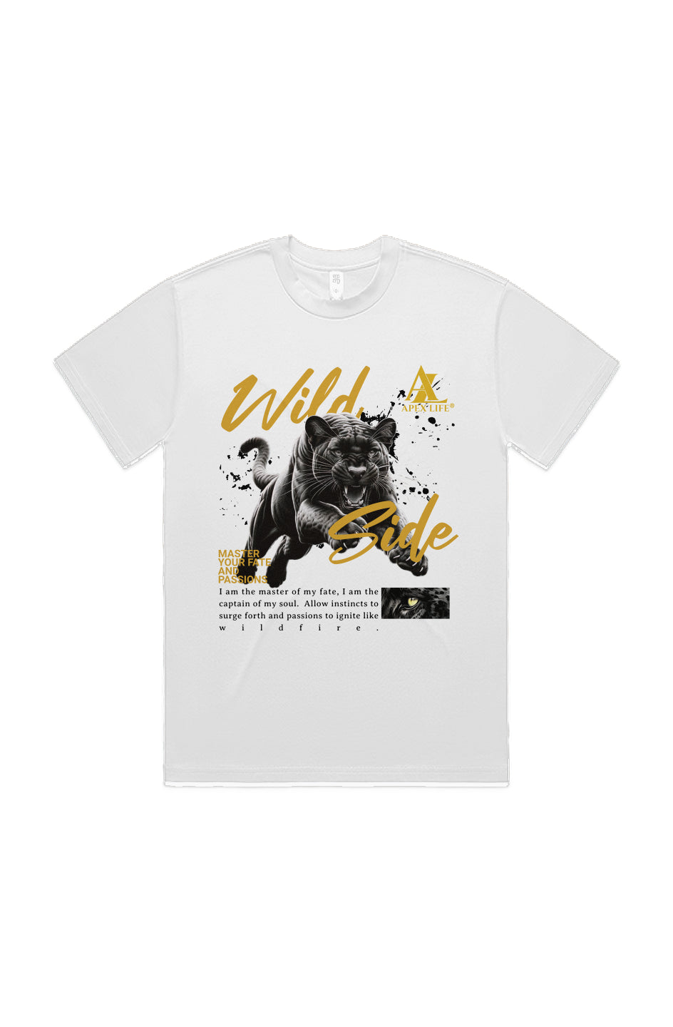 WHITE WILD SIDE HEAVY TEE