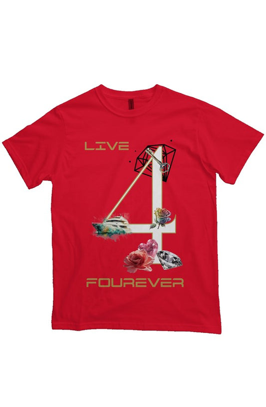 &amp;quot;LIVE FOUREVER&amp;quot; Heavyweight T Shirt