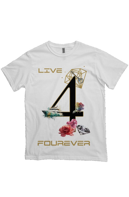 Apex Life White &amp;quot;LIVE FOUREVER&amp;quot; Heavyweight T Shir