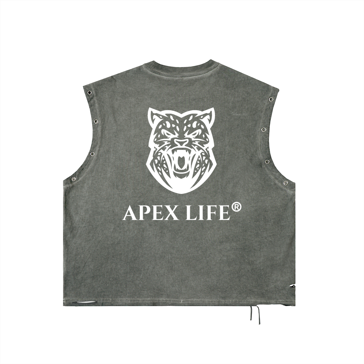 Apex Life® Distressed Grommet Eyelet Tank Top