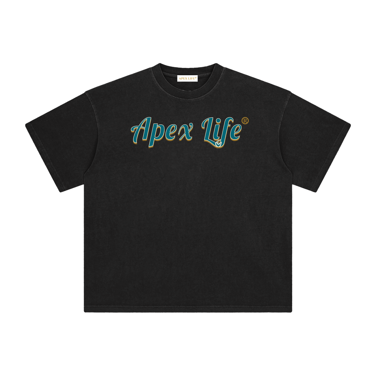 Apex Life® Black Enzyme Washed T-Shirt